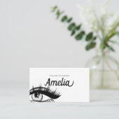 プロフェッショナルまつ毛エクステンション&マイクロブラディングバス 名刺 (スタンド正面)