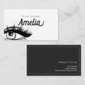 プロフェッショナルまつ毛エクステンション&マイクロブラディングバス 名刺 (正面/裏面)