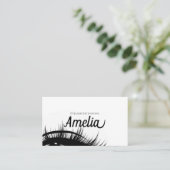 プロフェッショナルまつ毛エクステンション&マイクロブラディング 名刺 (スタンド正面)