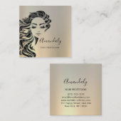 プロフェッショナルまつ毛ヘアサロングレースクエア スクエア名刺 (正面/裏面)