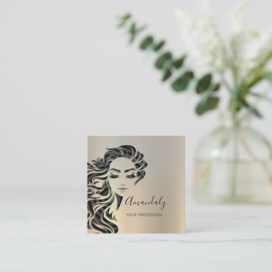 プロフェッショナルまつ毛ヘアサロングレースクエア スクエア名刺 (スタンド正面)