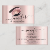 プロフェッショナルまつ毛MUAメイクアップアーティストブロウズピンキー 名刺 (正面/裏面)