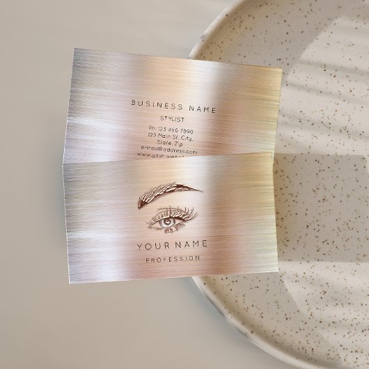 プロフェッショナルまぶしメイクアップロゴアイズバラ 名刺