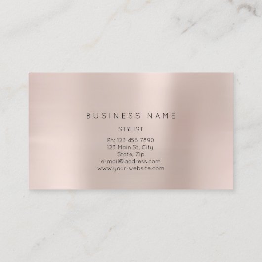 プロフェッショナルまぶしメイクアップロゴ金ゴールドパウダー 名刺 (裏面)