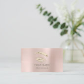 プロフェッショナルまぶしメイクアップロゴ金ゴールドパウダー 名刺 (スタンド正面)