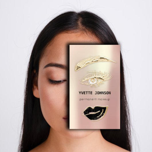 プロフェッショナルまぶしメイクアップロゴQRコード 名刺