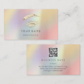 プロフェッショナルまぶしメイクアップQRロゴ 名刺 (正面/裏面)