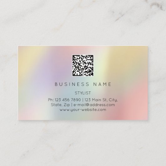 プロフェッショナルまぶしメイクアップQRロゴ 名刺 (裏面)