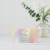 プロフェッショナルまぶしメイクアップQRロゴ 名刺 (スタンド正面)