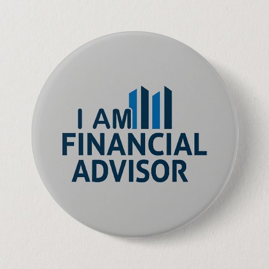 プロフェッショナルアイアム財務顧問ラウンド 缶バッジ (正面)