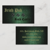 プロフェッショナルアイリッシュパブラッキーシャムロック 名刺 (正面/裏面)