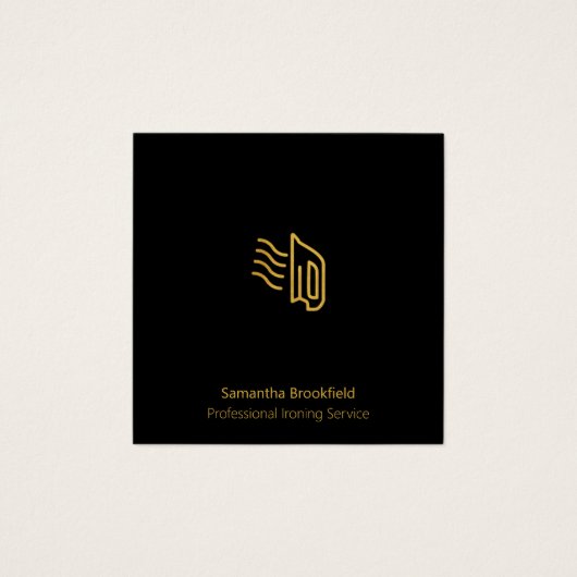 プロフェッショナルアイロンングサービスブラック金ゴールドスクエア (正面)