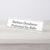 プロフェッショナルアイローラホワイト デスクネームプレート (正面)