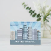 プロフェッショナルアドレス変更モダンオフィス移動 ポストカード (スタンド正面)