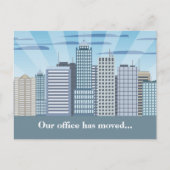 プロフェッショナルアドレス変更モダンオフィス移動 ポストカード (正面)