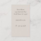 プロフェッショナルアニマルプリントブラウン&タン 名刺 (裏面)