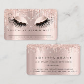 プロフェッショナルアポイントメントリマインダー美しいまつげ 名刺 (正面/裏面)