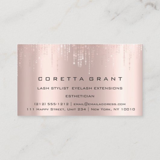 プロフェッショナルアポイントメントリマインダー美しいサロン 名刺 (裏面)