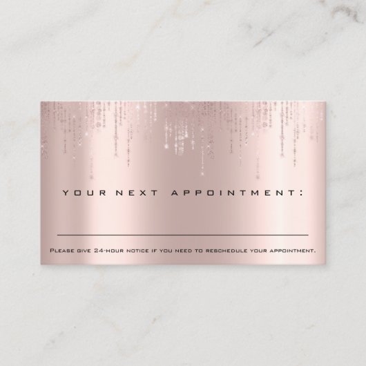 プロフェッショナルアポイントメントリマインダー美しいサロン 名刺 (正面)