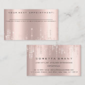 プロフェッショナルアポイントメントリマインダー美しいヘアサロ 名刺 (正面/裏面)