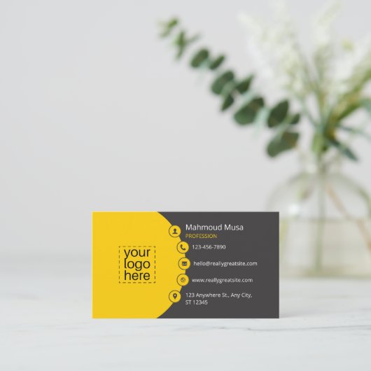 プロフェッショナルアラビア語および英語の名刺 名刺 (スタンド正面)