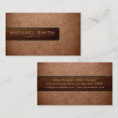 プロフェッショナルアンティークブラスレザールック 名刺 (正面/裏面)