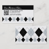 プロフェッショナルアーガイル柄のQRコード 名刺 (正面/裏面)