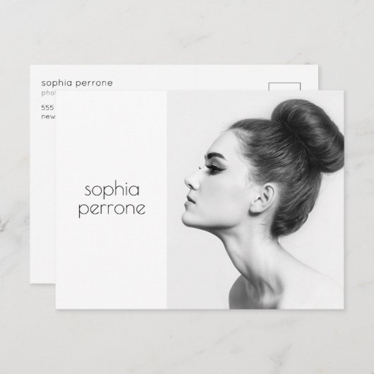 プロフェッショナルアーティストとフォトグラファーのフォトカード ポストカード (正面/裏面)