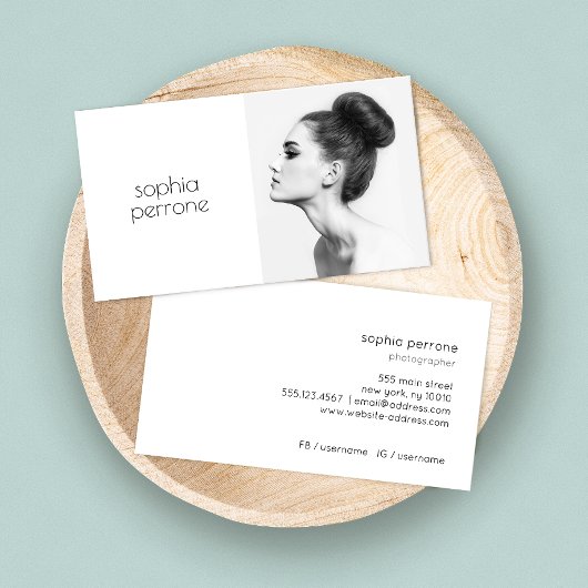 プロフェッショナルアーティストとフォトグラファーのフォトカード 名刺
