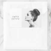 プロフェッショナルアーティストとフォトグラファーのフォトカード 長方形シール (バッグ)