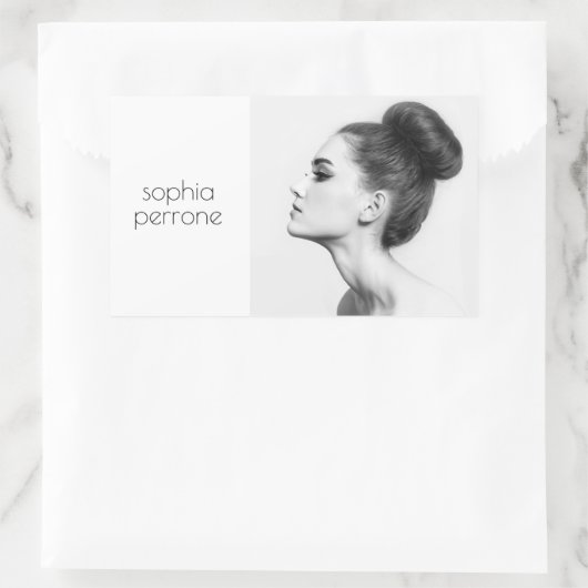 プロフェッショナルアーティストとフォトグラファーのフォトカード 長方形シール (バッグ)