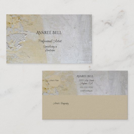 プロフェッショナルアーティスト（横長）テクスチャビジネス 名刺 (正面/裏面)