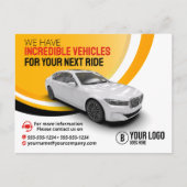 プロフェッショナルイエローカーレンタルレンタカー ポストカード (正面)