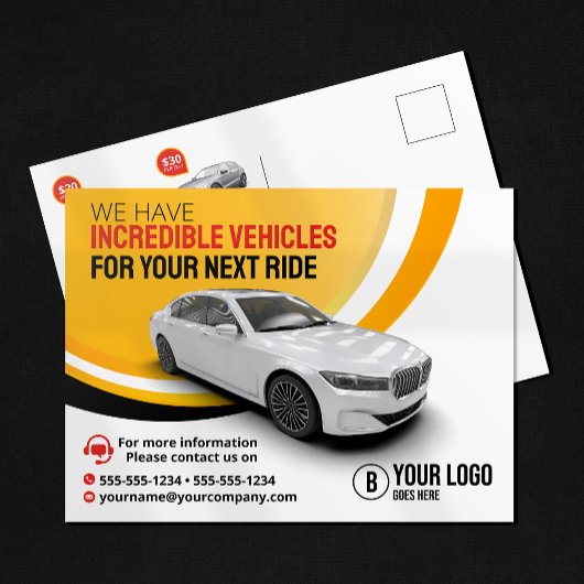プロフェッショナルイエローカーレンタルレンタカー ポストカード