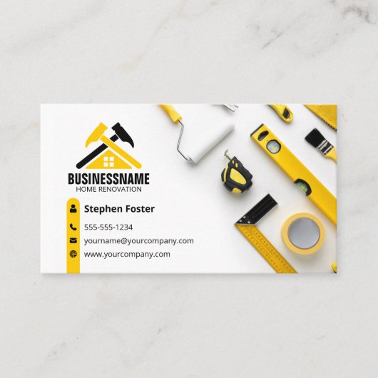 プロフェッショナルイエローホームリノベーション建築 名刺 (正面)