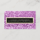 プロフェッショナルイベントまつ毛グリッター金ゴールドブラックプリン 名刺 (裏面)