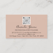 プロフェッショナルイベントプランナーバラ赤面ロゴQRCode 名刺 (裏面)