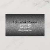 プロフェッショナルイベントプランナーブラックグラデーショングリッター 名刺 (裏面)