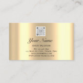 プロフェッショナルイベントプランナーメイクアップアーティスト金ゴールドQR 予約カード (裏面)