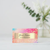 プロフェッショナルイベントプランナーメイクアップアーティスト金ゴールドQR 予約カード (スタンド正面)