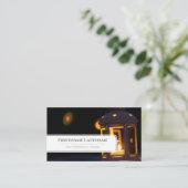 プロフェッショナルイベント管理者用の光沢のあるキャンドルライト 名刺 (スタンド正面)