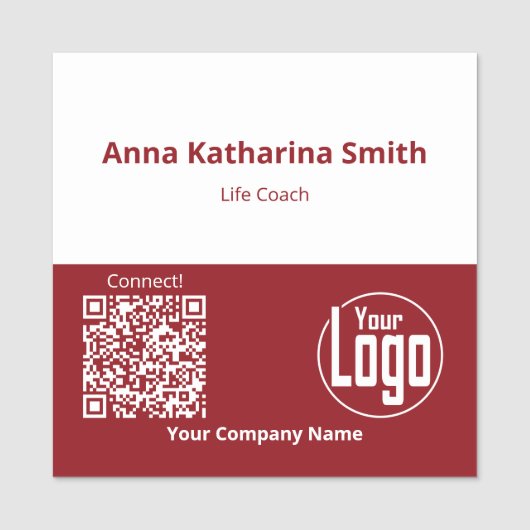 プロフェッショナルイベントQRコードロゴ会社の専門知識 名札 (正面)