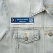 プロフェッショナルイメージ QRコード 青 白 名札 (インサイチュ)