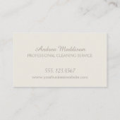 プロフェッショナルインテリアメイド掃除サービス 名刺 (裏面)