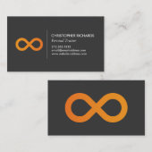 プロフェッショナルインフィニティシンボル（オレンジ） 名刺 (正面/裏面)