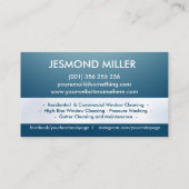 プロフェッショナルウィンドウクリーニングサービス 名刺 (裏面)