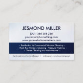 プロフェッショナルウィンドウクリーニングサービス 名刺 (裏面)