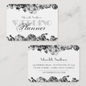 プロフェッショナルウェディングプランナーエレガントブラック&ホワイト 名刺 (正面/裏面)