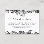 プロフェッショナルウェディングプランナーエレガントブラック&ホワイト 名刺 (裏面)