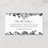 プロフェッショナルウェディングプランナーエレガントブラック&ホワイト 名刺 (裏面)